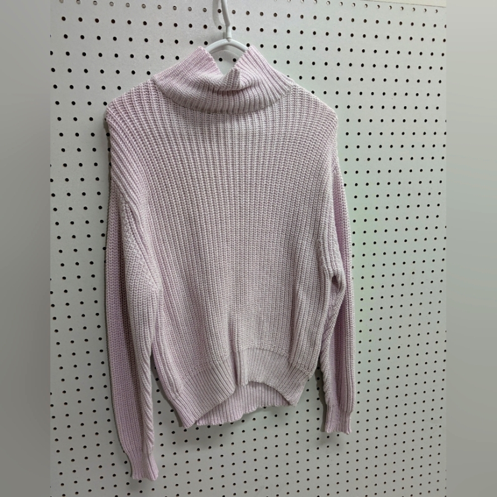 French Laundry Women's Pink Turtleneck Sweater